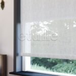 Beyaz Desenli Çiftli Stor Perde | Estella - Görsel 4