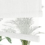 Beyaz Desenli Çiftli Stor Perde | Floris