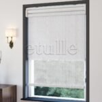 Beyaz Desenli Çiftli Stor Perde | Floris - Görsel 3