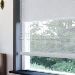 Beyaz Desenli Çiftli Stor Perde | Octavia - Görsel 4