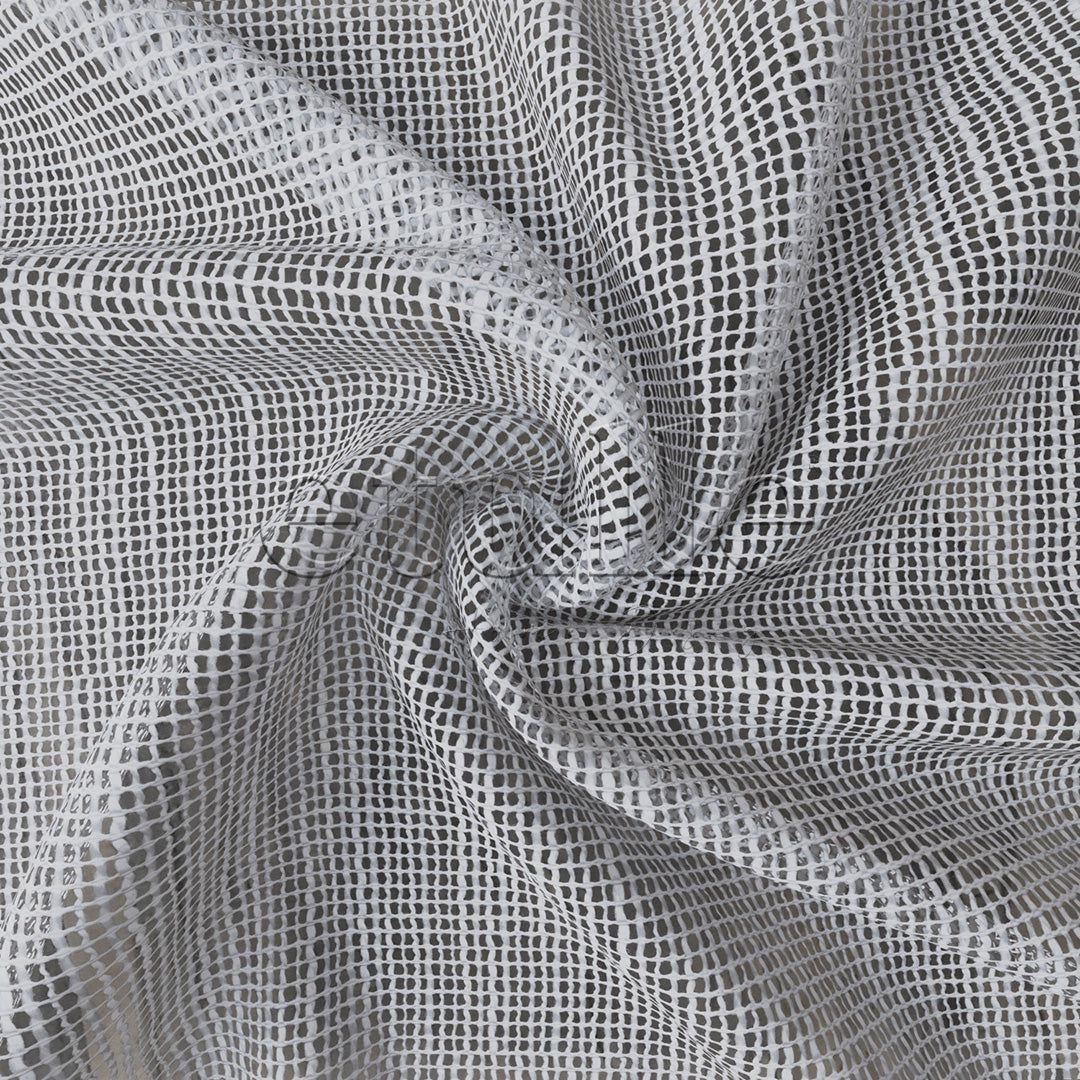 Beyaz File Zemin Kalın Keten Efekli Düz Tül Perde | Minos - Görsel 6