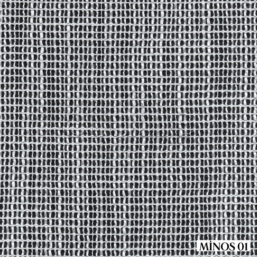 Beyaz File Zemin Kalın Keten Efekli Düz Tül Perde | Minos - Görsel 7