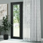 Beyaz Hasır Desenli Kalın Keten Dökümlü Düz Tül perde | Alta - Görsel 3