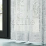 Beyaz Hasır Desenli Kalın Keten Dökümlü Düz Tül perde | Alta - Görsel 4