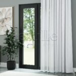 Beyaz Parlak Düz Dokulu Tül Perde | Jasper - Görsel 3