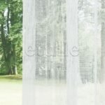 Beyaz Parlak Petek Desenli Düz Tül perde | Della - Görsel 5