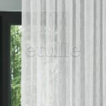 Beyaz Zemin Dokulu Düz Tül Perde | Matrix