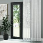 Beyaz Zemin Dokulu Düz Tül Perde | Matrix - Görsel 3