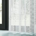 Beyaz Zemin Dokulu Düz Tül Perde | Matrix - Görsel 4