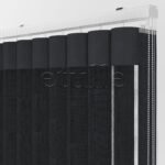 Blackpool katyonik dikey tül perde, mat dokulu ve modern çizgili katyonik kumaştan üretilmiş ışık geçirgen tül perde modeli