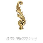 Rustik Perde Borusu 30 mm - Altın Eskitme Metal - Akantus - Görsel 2