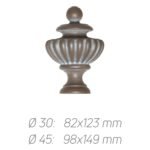 Rustik Perde Borusu 30-45 mm - Kahverengi Eskitme Metal - Vazo - Görsel 2