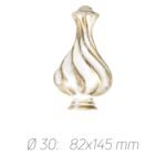 Rustik Perde Borusu 30 mm - Beyaz Altın Eskitme Metal - Lotus - Görsel 2