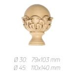 Rustik Perde Borusu 30 mm - Sarı Eskitme Metal - Ornato - Görsel 2