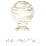 Rustik Perde Borusu 45 mm - Beyaz Altın Eskitme Metal - Vintage - Görsel 2