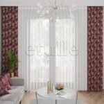 Carpet - Baskılı Dikey Tül Perde - Görsel 3