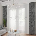 Clayon - Baskılı Dikey Tül Perde - Görsel 2