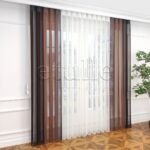 Columbia - Çizgili Dikey Tül Perde - Görsel 11