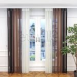 Columbia - Çizgili Dikey Tül Perde - Görsel 2