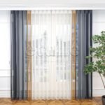 Cosmos çizgili dikey tül perde – Hafif dokulu modern çizgili tül perde modeli