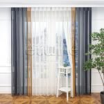 Cosmos - Çizgili Dikey Tül Perde - Görsel 3