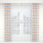 Denizci Balina - Çocuk Odası Dikey Tül Perde