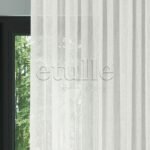 Ekru Bambu Desenli Düz Tül Perde | Vakko