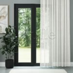 Ekru Bambu Desenli Düz Tül Perde | Vakko - Görsel 2