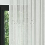 Ekru Folded Keten Düz Tül Perde | Mistra