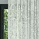 Ekru Hasır Desenli Kalın Keten Dökümlü Düz Tül perde | Alta