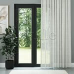 Ekru Keten Çizgi Efekli Düz Tül Perde | Etnea - Görsel 2