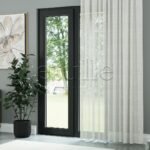 Ekru Keten Çizgi Efekli Düz Tül Perde | Etnea - Görsel 3