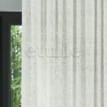 Ekru Keten Çizgi Efekli Kalın Dökümlü Düz Tül Perde | Torin