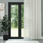 Ekru Keten Çizgi Efekli Kalın Dökümlü Düz Tül Perde | Torin - Görsel 2