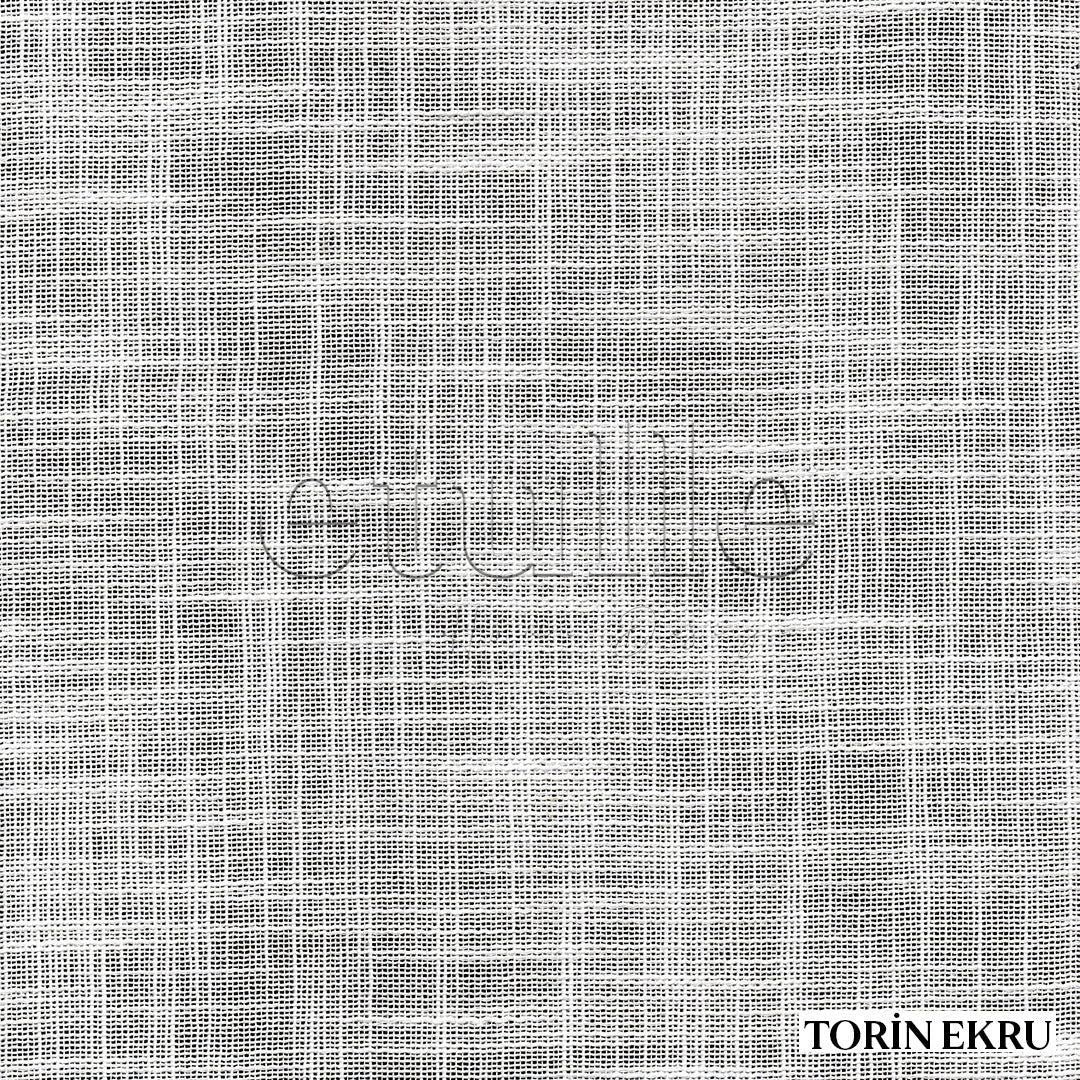 Ekru Keten Çizgi Efekli Kalın Dökümlü Düz Tül Perde | Torin - Görsel 7