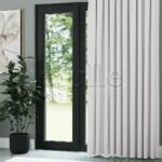 Ekru Keten Desen Efekli Dökümlü Fon Perde | Ezri - Görsel 3