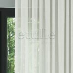 Ekru Modern Krep Dokulu Dökümlü Düz Tül Perde | Nimbus