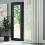 Ekru Modern Krep Dokulu Dökümlü Düz Tül Perde | Nimbus - Görsel 3