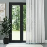 Ekru Parlak Düz Dokulu Tül Perde | Jasper - Görsel 2