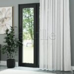 Ekru Parlak Düz Dokulu Tül Perde | Jasper - Görsel 3