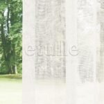 Ekru Parlak Keten Dokulu Düz Tül Perde | Aloe - Görsel 5