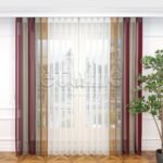 Fables çizgili dikey tül perde, özgün çizgili tasarımıyla modern ve ışık geçirgen tül perde modeli