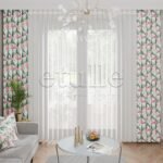 Flamingo Garden  - Baskılı Dikey Tül Perde - Görsel 3