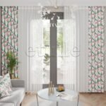 Flamingo Garden  - Baskılı Dikey Tül Perde - Görsel 4