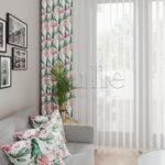 Flamingo Garden  - Baskılı Dikey Tül Perde - Görsel 5