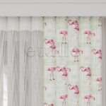 Flamingo Soft  - Baskılı Dikey Tül Perde - Görsel 6