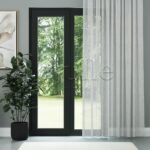 Gri Bambu Desenli Düz Tül Perde | Vakko - Görsel 2