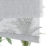 Gri Desenli Çiftli Stor Perde | Floris