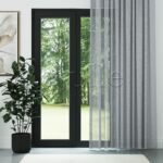 Gri Folded Keten Düz Tül Perde | Mistra - Görsel 2