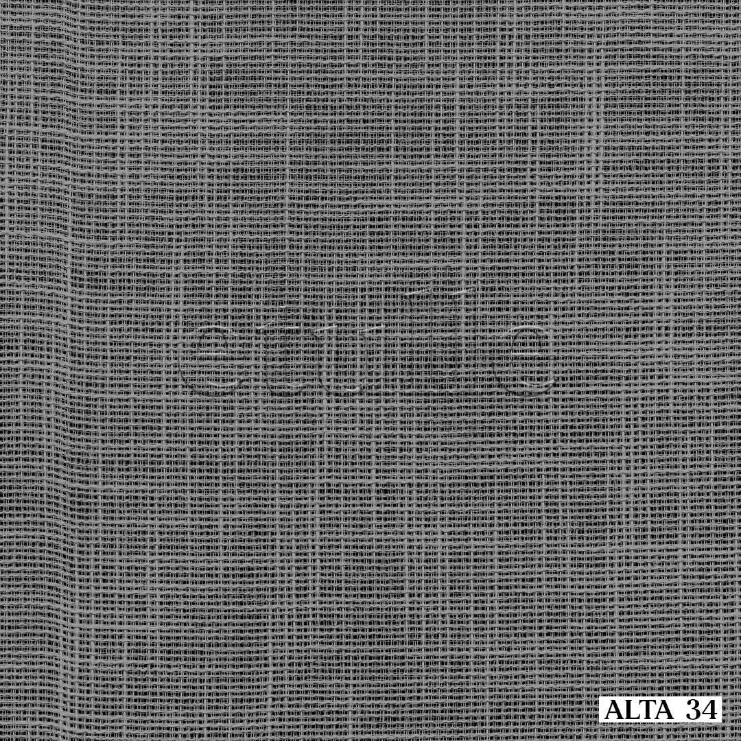 Gri Hasır Desenli Kalın Keten Dökümlü Düz Tül perde | Alta - Görsel 6